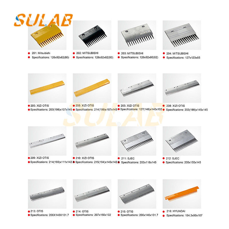 Escalator Sidewalk Aluminum Alloy Comb Plate 22 Teeth Escalator Parts