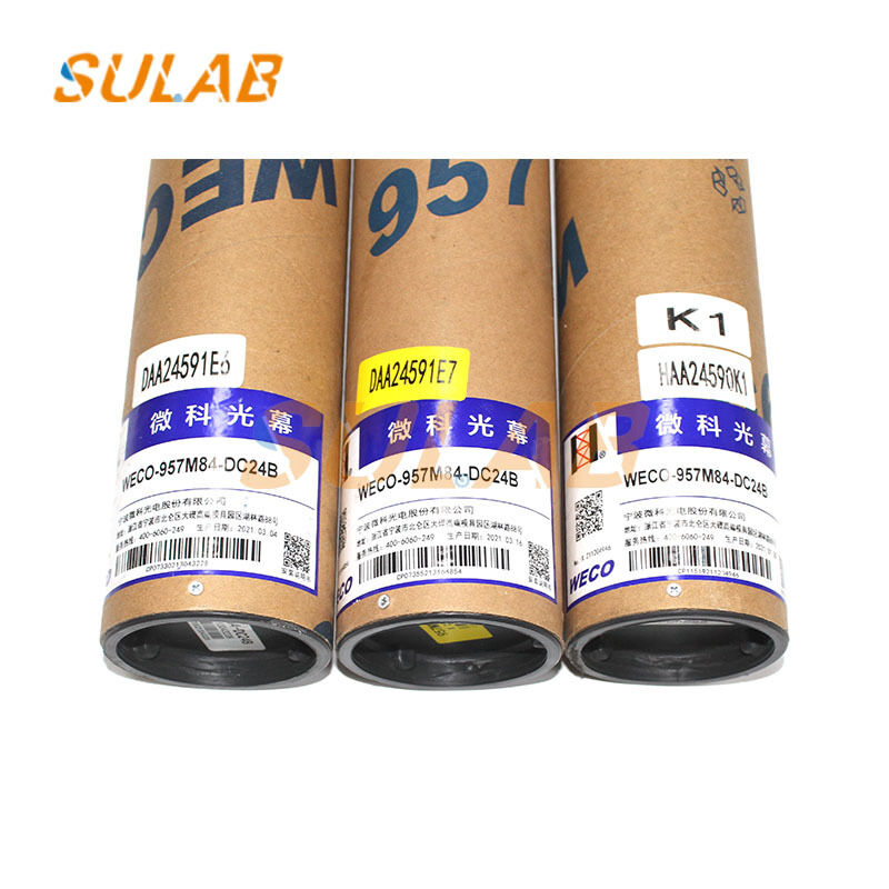 WECO-957M84-DC24B Universal Infrared Light Curtain DC24V Anti-Pinch Elevator Door Safety Sensor Photocell Transmitter & Receiver